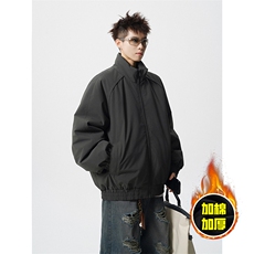 现货美式高街休闲棉衣夹克三防立领纯色户外工装加厚棉服外套，男装夹克，电商A486