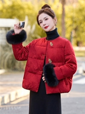 依如秀2026年冬季狐狸毛羽绒服，女装羽绒服，依如秀(原杭风阁)