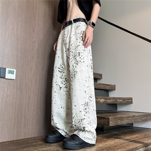 水墨泼染休闲长裤直筒裤 NK8081图片
