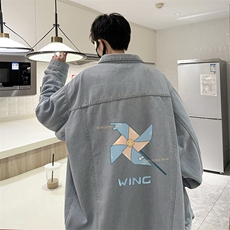 牛仔夹克男大码牛仔外套男茄克NJ77112-P60加绒款-P75，男装夹克，电商A040