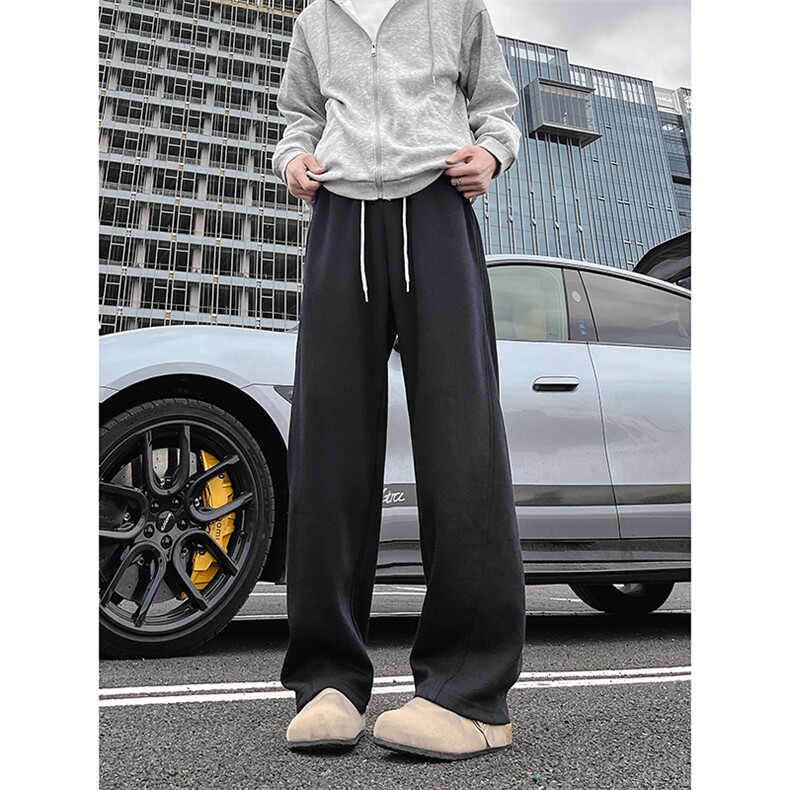 A178-XK60018-P38后袋绣套结撞色全橡筋腰镰刀裤,男装休闲裤,电商A178