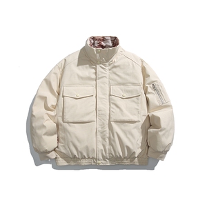 2025冬季新款男日系潮牌立领白鸭绒羽绒服加厚外套棉衣YR80-F265图片