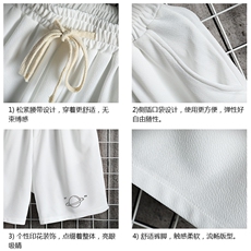 MK37238-P15冰丝短裤男士大码宽松休闲五分裤男运动中裤网格，男装休闲裤，电商A040A