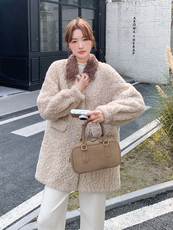 【现货】数据好皮毛一体外套P205-K308，女装棉衣/棉服，浙宝128A