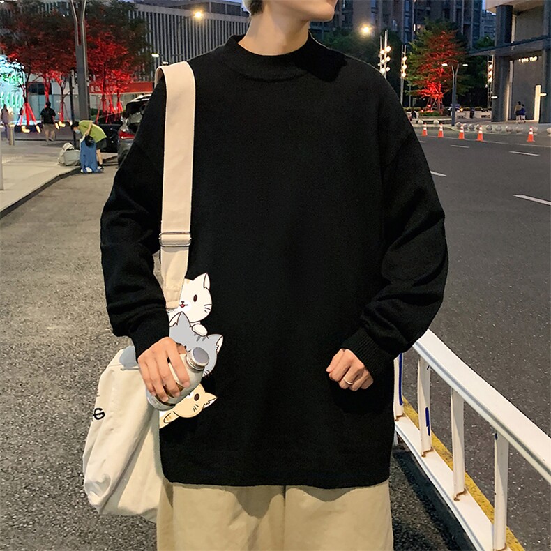 M18164-P45加绒款-P65半高领毛衣男士大码针织衫男毛线衣男,男装针织衫/毛衣,电商A040