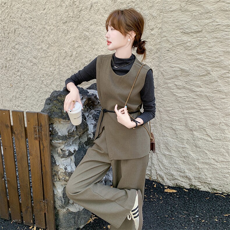 新款主推三件套套装配腰带9885-P195-K268,女装套装/套裙,2C129