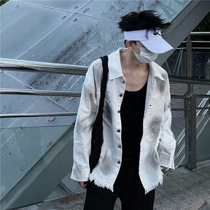 JK8944-P58 水洗做旧牛仔外套男款春秋季美式高街vibe风图片