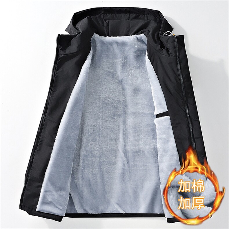冬季外套男加绒加厚潮牌夹克男连帽宽松保暖派克服A436-D201-P80,男装夹克,电商A436