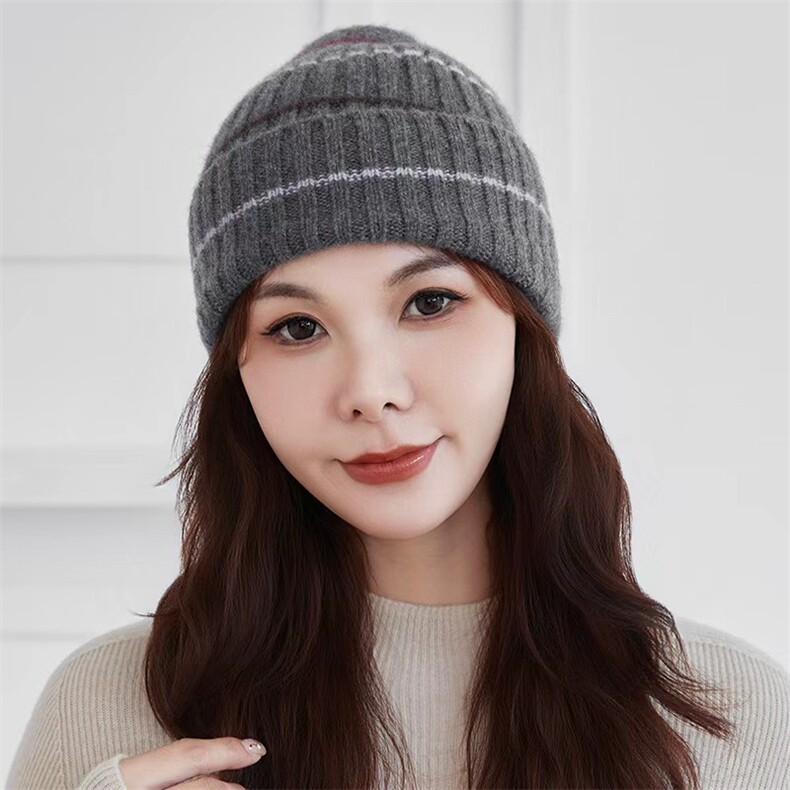 秋冬新款针织圆顶帽时尚休闲百搭,饰品帽子,初婷羊绒