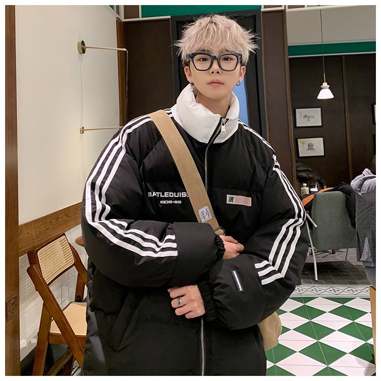 网络图现货  简约休闲字母高级羽绒棉服加厚情侣棉衣J6639-P72图片