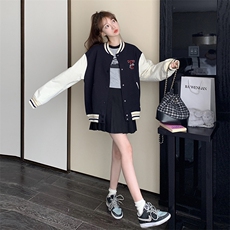 2023年秋季新款拼接棒球服外套82385-P130-K178，女装短外套，一九零
