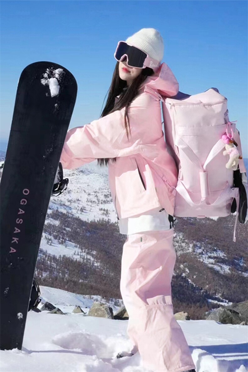 粉色滑雪服女冬季套装情侣装登山单双板专业防水滑雪衣服零下20度,男装休闲套装,电商A001-1