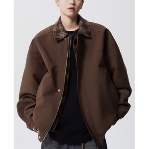 假两件外套男士秋冬棉服穿搭棒球服青少年翻领夹克男 JA32图片