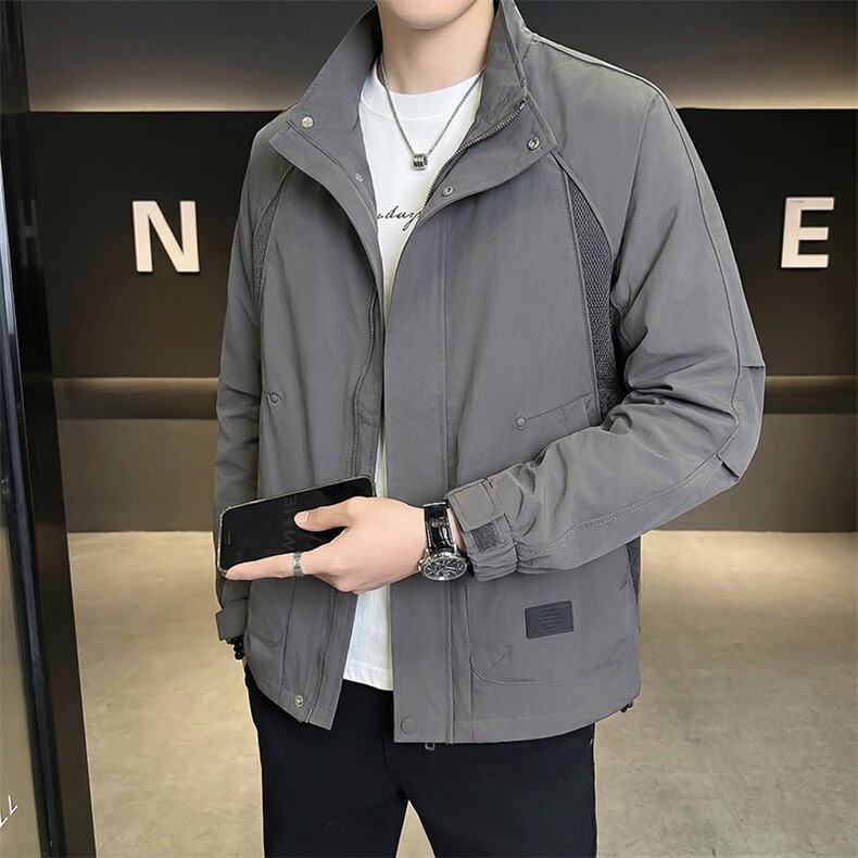店主风夹克外套男春秋休闲百搭时尚立领男士夹克S8611-P80,男装夹克,星座310B-3