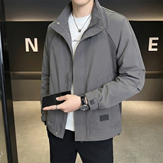 店主风夹克外套男春秋休闲百搭时尚立领男士夹克S8611-P80，男装夹克，星座310B-3