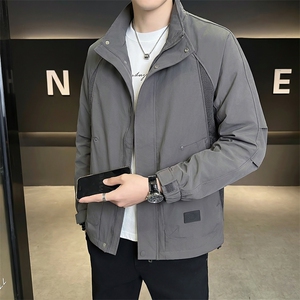 店主风夹克外套男春秋休闲百搭时尚立领男士夹克S8611-P80图片