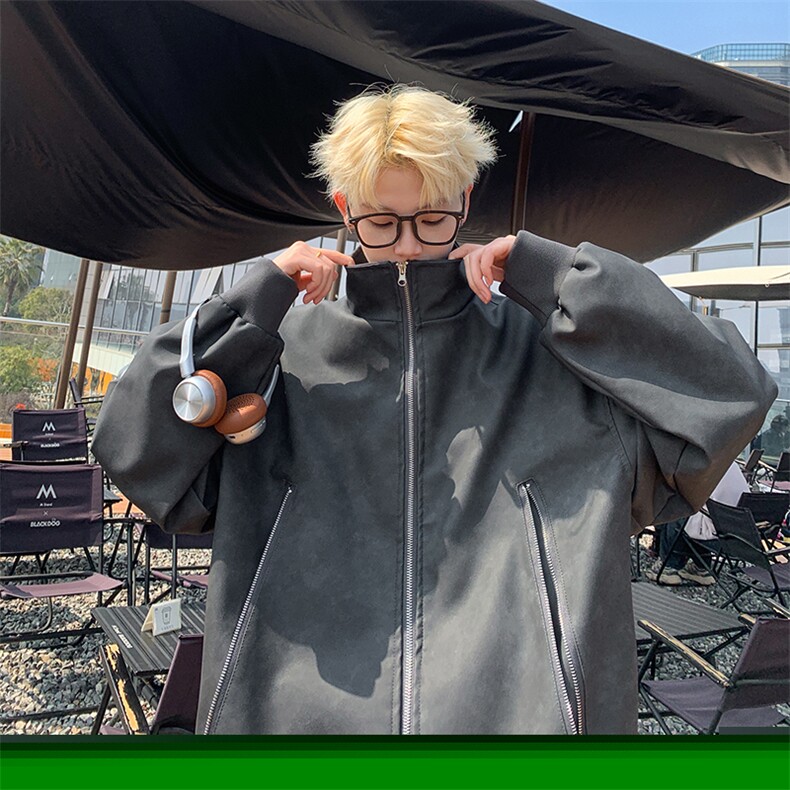 美拉德拉链大口袋美式复古做旧PU皮夹克X1213-DY2315-特P80,男装夹克,星座1213