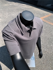 XZ809A/PLL02/P35/控48肌理感拼接POLO衫T恤，男装T恤，星座809A(原222-1)
