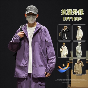 UPF100+有报告 凉感轻薄透气套装防晒服 两件套HS622-P75图片