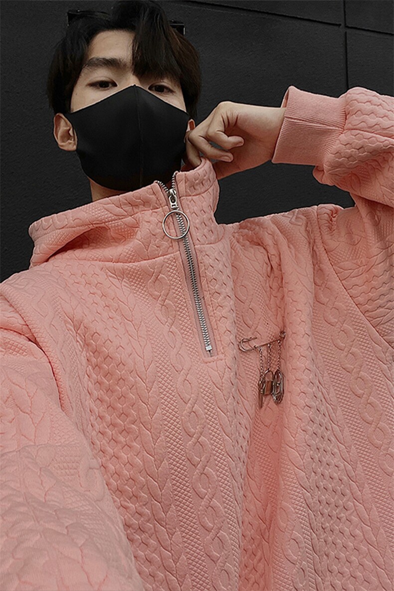 现货WY10098-常规P55加绒P65新款特殊纹路高质量连帽加绒卫衣,男装卫衣,电商A059