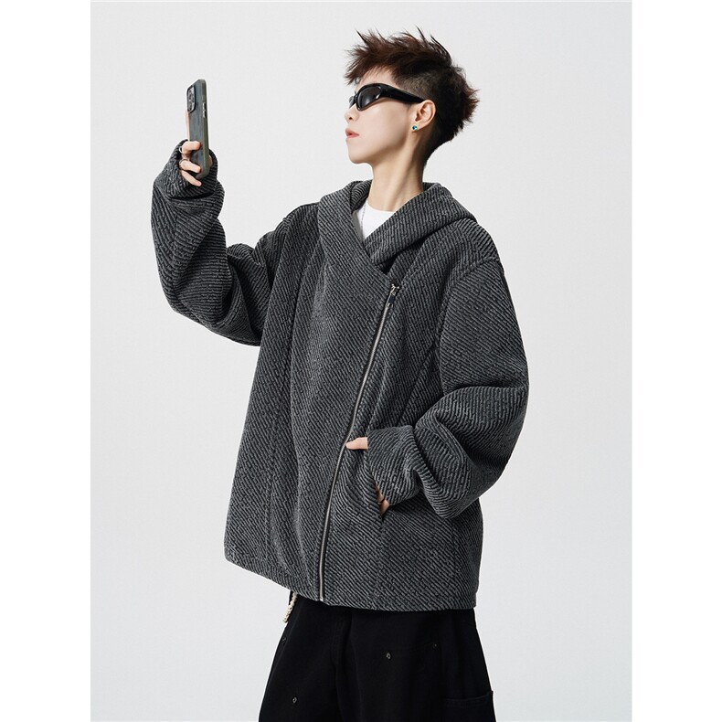 JK2567特p90控16898聚酯2氨纶计外套男流拉链皮夹克男,男装夹克,电商B370