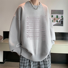 半高领毛衣男大码胖子针织衫毛线衣M18428-P45加绒款-P65，男装针织衫/毛衣，电商A040