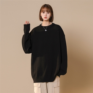 中性风 23新款冬季宽松字母印花潮流毛衣M800特批P35加绒45控58图片
