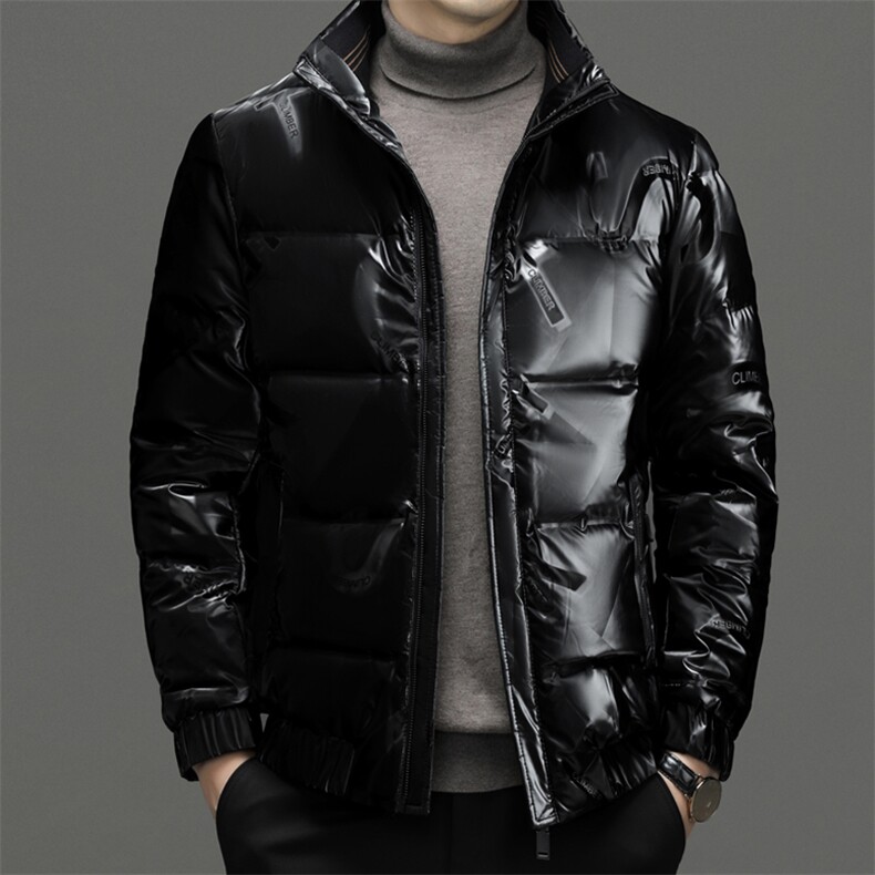 2024冬季新款羽绒服男士立领保暖外套中年男装加厚短款宽松爸爸装,男装羽绒服,钱塘6003（原4033）