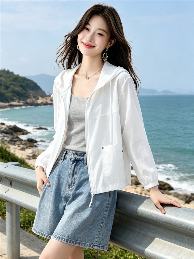 现货！现货！2026夏季新款时尚通勤透气凉感防晒衣女,女装防晒衣,以桐