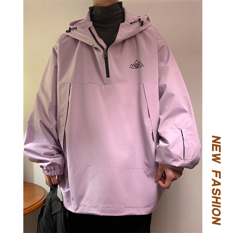 冬新潮单板防水防风滑雪服男大码加绒内里中性风套头外套M79-P120,男装棉衣,电商A001