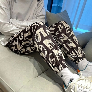 2022男生港风潮男束脚休闲百搭裤宽松潮流百搭运动长裤K02131-P33图片