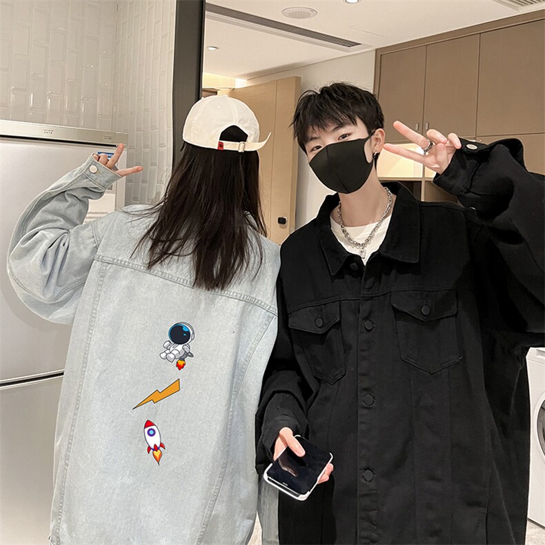 牛仔夹克男大码牛仔外套男茄克NJ77165-P60加绒款-P75,男装夹克,电商A040