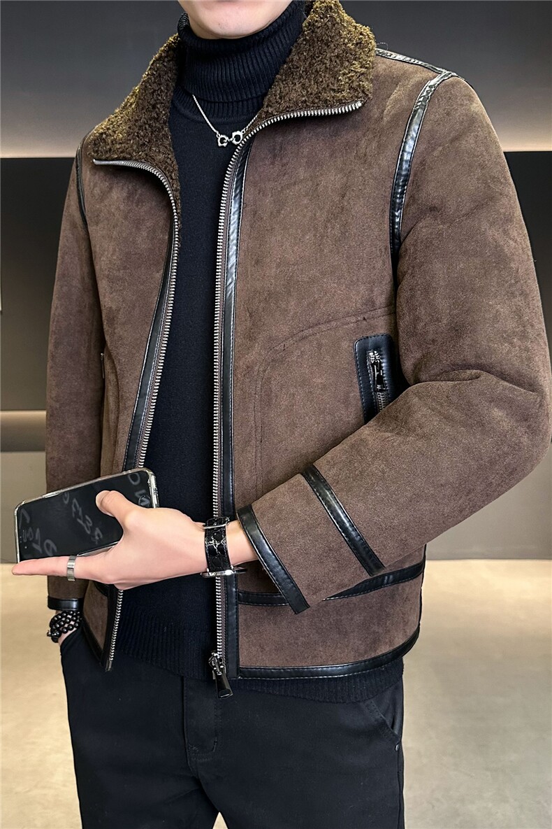 双面穿皮毛一体夹克外套男2025冬季新款B240-P25988-P245,男装夹克,电商B240