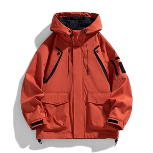 夜景男士防水连帽冲锋衣户外品质工装外套二开 A406 JK1199 特P85图片