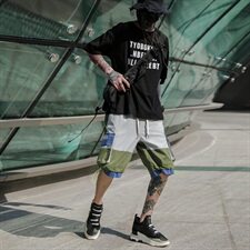 国潮工装短裤男潮牌宽松休闲运动五分裤嘻哈裤A438-C3012，男装休闲裤，电商A438