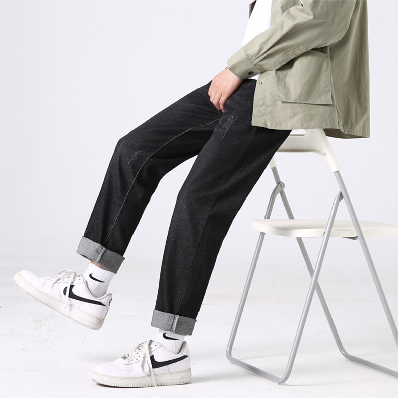 2022时尚直筒修身牛仔裤男印花休闲宽松大码K9款-P35元,男装牛仔裤,星座1202-3（原1218-3）