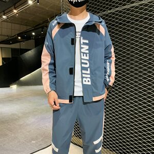2021新款春秋夹克外套搭配一套男装潮流韩版休闲套装DS873T图片