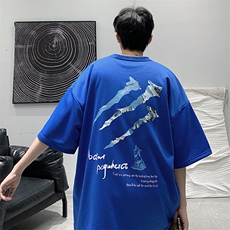 2025夏季原创设计印花港风休闲宽松T恤B266-DX02-P30，男装T恤，星座B257-1