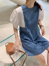 牛仔连衣裙，女装连衣裙，肆尔