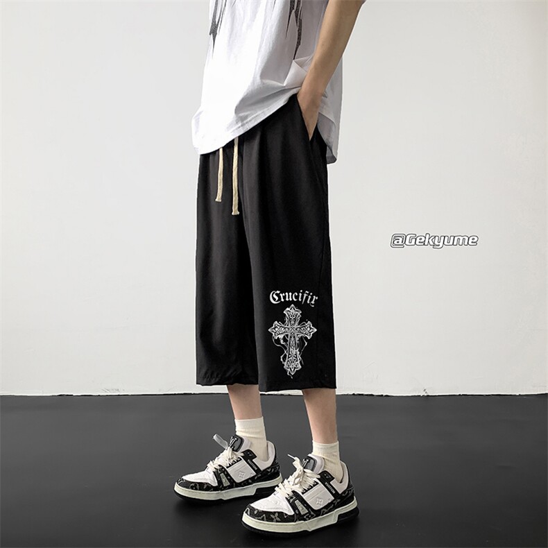 冰丝七分裤男大码速干短裤男五分裤 QK72268-P25图片