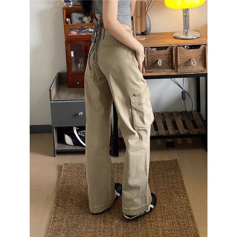 美式vibe工装牛仔裤女复古宽松直筒休闲阔腿裤子潮K01170-P55,男装牛仔裤,星座308B-2