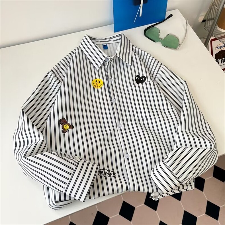 简约潮男青春流行春季新款潮流日常日系五分袖衬衫百搭W7247-P38,男装衬衫,星座512-2