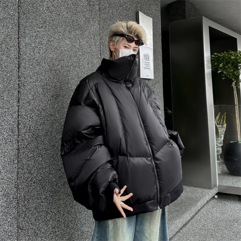 美式立领高级设计感棉衣宽松百搭加厚保暖面包服,男装棉衣,星座410-7