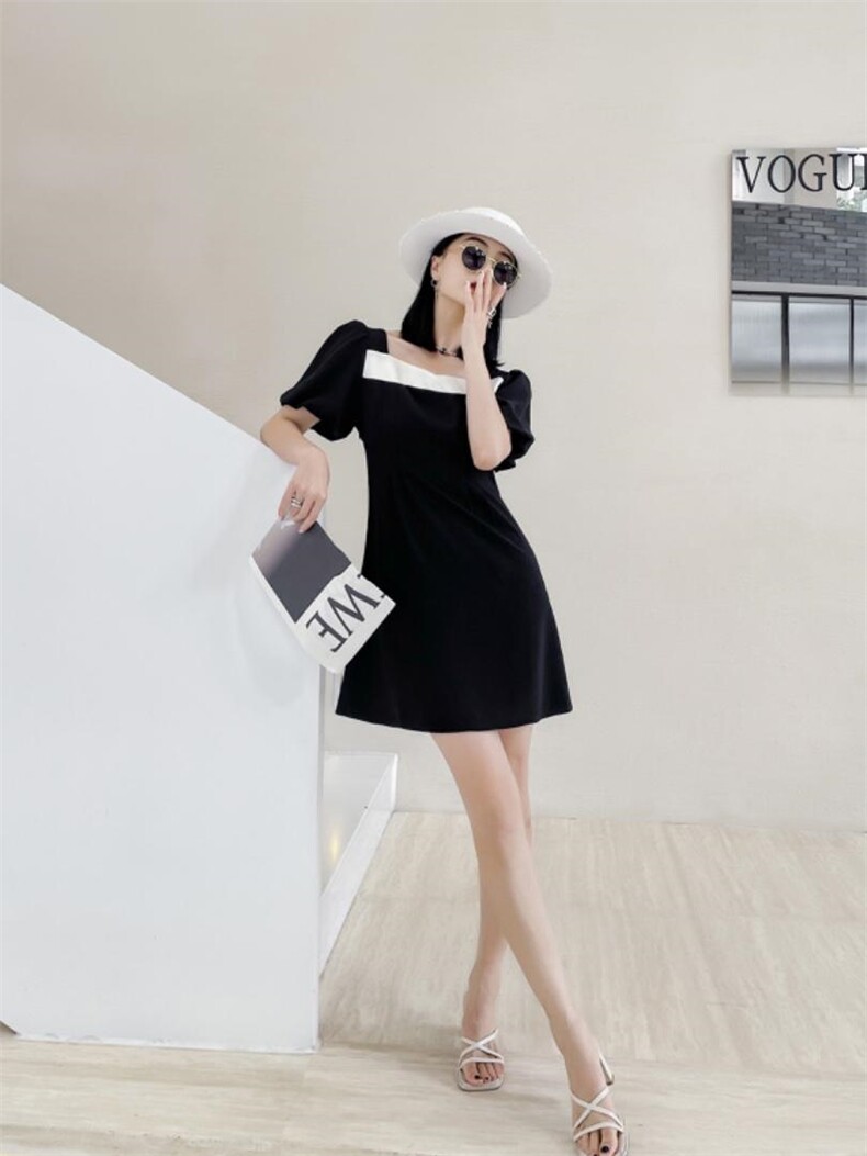 小黑裙连衣裙，女装连衣裙，天使公主