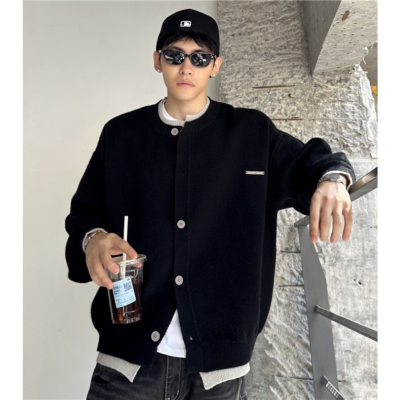假两件毛衣衬衫外套春秋款男士简约打底衫休闲针织衫长袖上衣,男装T恤,电商C307