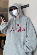 港风重磅华棉得物抖音直播高品质宽松男休闲连帽卫衣W5210P40，男装卫衣，电商C408(原B339-1)