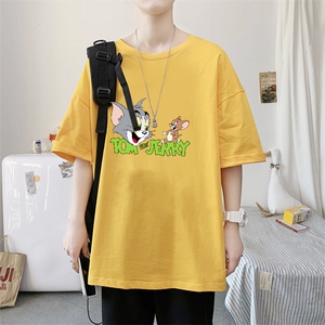 夏季新款潮牌流行印花帅气青少年宽松男士休闲T恤TM01-P20图片