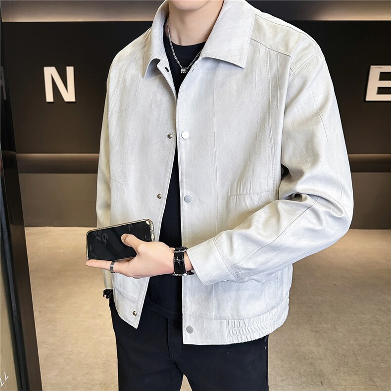 2026新款春季高级感麂皮绒男士外套夹克A313-8998-P145198，男装夹克，电商A313