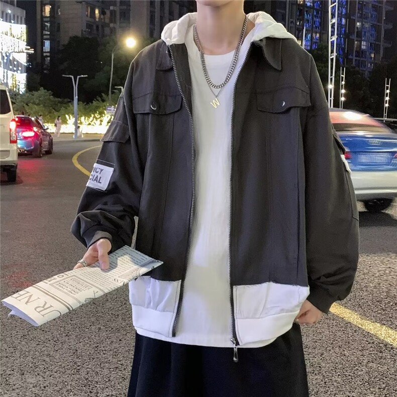 男士外套秋季新款纯假两件SJ01P45,男装夹克,星座1116-2