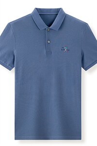 翻领短袖T恤男士上衣22夏季新款百搭大众休闲服潮流纯色体恤男装图片